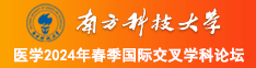 小穴视频骚逼南方科技大学医学2024年春季国际交叉学科论坛